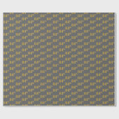 グレー、フェイク金ゴールド84位（84位）イベント ラッピングペーパー (フラット)