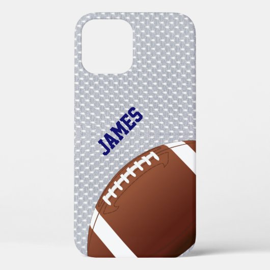 グレー フットボール カスタム Case-Mate iPhoneケース (裏面)
