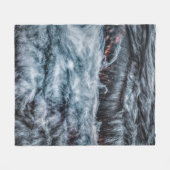 グレー フリースブランケット (正面(横))