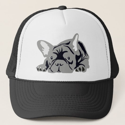 グレー フレンチブルドッグ キャップ (正面)