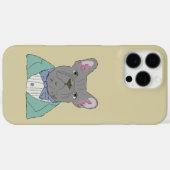 グレー フレンチブルドッグ Case-Mate iPhoneケース (裏面 (横))