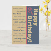 グレー&ブラウンおもしろいオールドエイジジョーク誕生日 カード (黄色い花)