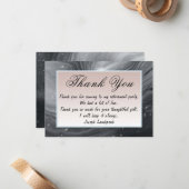 グレー&ブラウンクリーム大理石引退ありがとう ノートカード (正面/裏面インサイチュ)