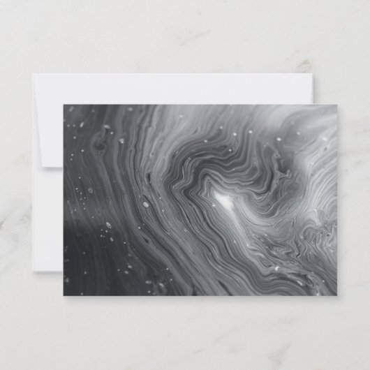 グレー&ブラウンクリーム大理石引退ありがとう ノートカード (裏面)