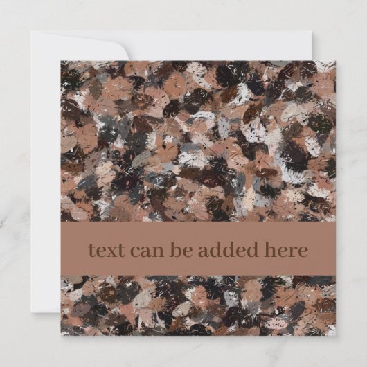 グレー、ブラウン、ブラック絵を描(ばちゃばちゃ)跳ねるの折り畳みカード (正面)