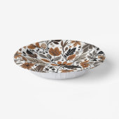 グレー ブラウン 花柄 秋 ウェディング ペーパーボウル (傾斜あり)