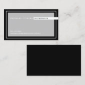 グレー/ブラック基本モダン、写真家 名刺 (正面/裏面)