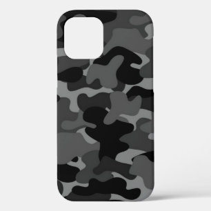 グレー ブラック カモフラージュ iPhone 12 PROケース