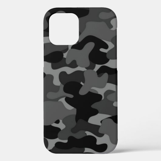 グレー ブラック カモフラージュ Case-Mate iPhoneケース (裏面)