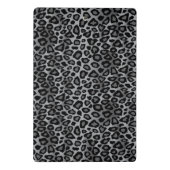 グレー、ブラック、シルバーヒョウの肌のパターン ミニクリップボード (裏面)
