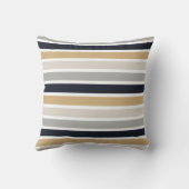 グレー、ブラック、タンのストライプ各 クッション (裏面)