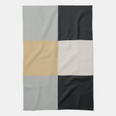 グレー、ブラック、タン キッチンタオル (縦)