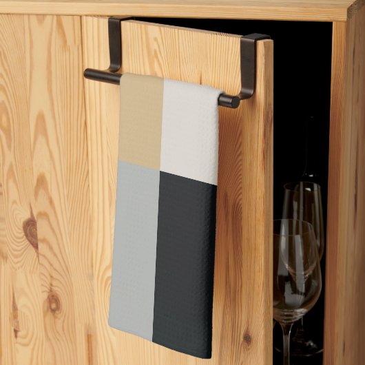 グレー、ブラック、タン キッチンタオル (三つ折り)