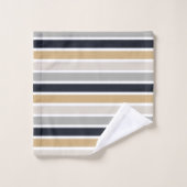 グレー、ブラック、タン バスタオルセット (ウォッシュタオル)