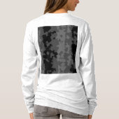 グレー ブラック 不規則 抽象 パターン デザイン Tシャツ (裏面)