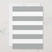 グレー&ブルーベビーシャワー招待状 招待状 (裏面)