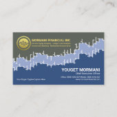 グレー·ブルー·レイヤー株式グラフ財務ブローカー 名刺 (正面)