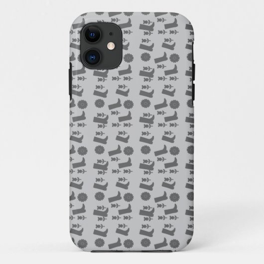 グレー ブーツ Case-Mate iPhoneケース (裏面)