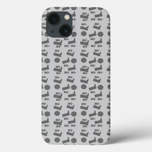 グレー ブーツ Case-Mate iPhoneケース (裏面)
