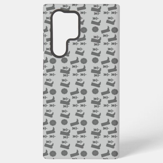 グレー ブーツ SAMSUNG GALAXYケース (裏面)