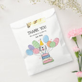 グレー&ホワイトシェパドールバースデーパーティー フェイバーバッグ (封をした状態)