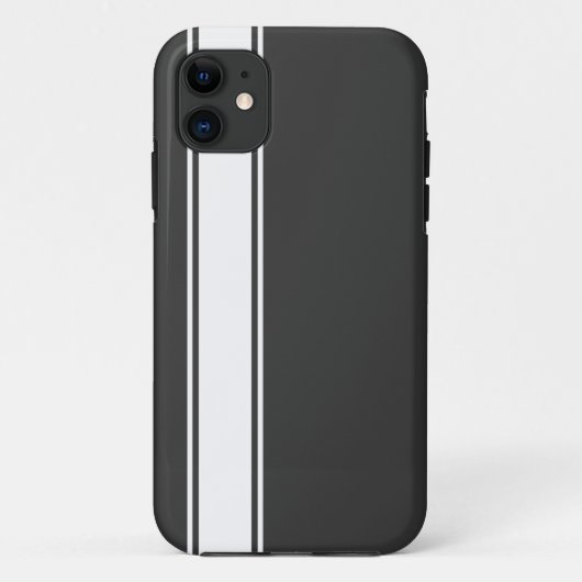 グレー&ホワイトチームジャージストライプiPhone 5s ケース Case-Mate iPhoneケース (裏面)