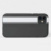 グレー&ホワイトチームジャージストライプiPhone 5s ケース Case-Mate iPhoneケース (裏面(横))