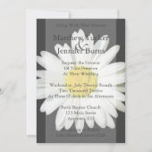 グレー&ホワイトデイジー結婚式招待状発表 招待状 (正面)