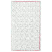 グレー/ホワイトナチュラルクリスマス&（鳥）ショウジョウコウカンチョウレッド縁ど テーブルクロス (正面)