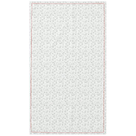 グレー/ホワイトナチュラルクリスマス&（鳥）ショウジョウコウカンチョウレッド縁ど テーブルクロス