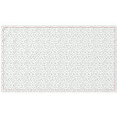 グレー/ホワイトナチュラルクリスマス&（鳥）ショウジョウコウカンチョウレッド縁ど テーブルクロス (正面(横))