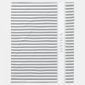 グレー&ホワイトファームハストライプのウスパターン名フリース フリースブランケット (正面)