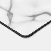 グレー&ホワイトマーブルエフェクト金ゴールドマンダラモノグラム デスクマット (コーナー)