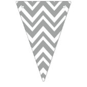 グレー、ホワイト、パステルピンクシェブロンベイビーシャワー バンティングフラッグ (第2の旗)