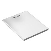 グレー ホワイト プレーン シンプル プロフェッショナル モダン ノートパッド (アングル)