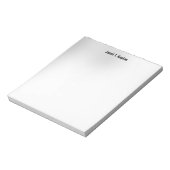 グレー ホワイト プレーン シンプル プロフェッショナル モダン ノートパッド (回転)