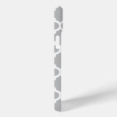 グレー ホワイト モロッコ #5 ティール 3文字 モノグラム Case-Mate iPhoneケース (裏面 / 右)