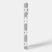 グレー ホワイト モロッコ #5 明るい アクア 3文字 モノグラム Case-Mate iPhoneケース (裏面 / 右)