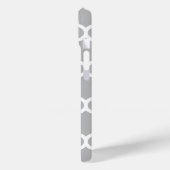グレー ホワイト モロッコ #5 明るい アクア 3文字 モノグラム Case-Mate iPhoneケース (裏面 / 左)