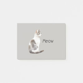 グレー ホワイト 猫 ポストイット