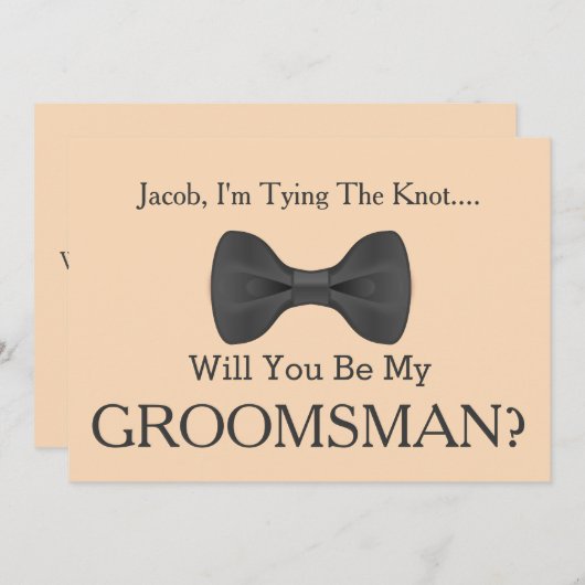 グレー・ボウの私のグロムスマンか 招待状 (正面/裏面)