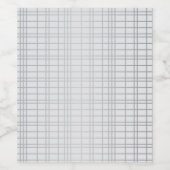 グレー、モダントレンディーシンプル、カッコいいグリッド線 ワインラベル (シングルラベル)