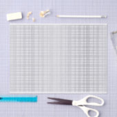 グレー、モダントレンディーシンプル、カッコいいグリッド線 薄葉紙 (クラフト)