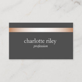 グレー | モダンバラストライプのスタイリッシュ 名刺