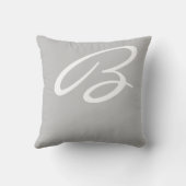 グレー·モノグラム月と背中を愛 クッション (裏面)