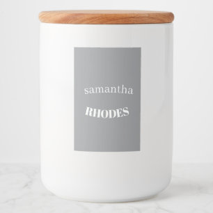 グレー モノグラム ミニマリスト オリジナル フードラベル