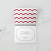 グレー&レッドシェブロントレンディーサンキューカード サンキューカード (内部)