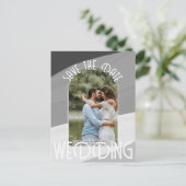 グレー 予算に関する情報写真を選択して日付を保存 ポストカード (スタンド正面)