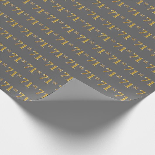 グレー, 偽の金 71回目の(七十一回目の)イベント ラッピングペーパー (角)