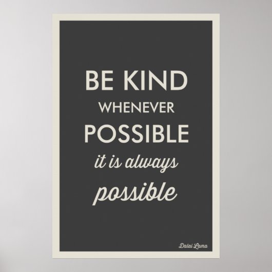 グレー |可能な限りヴィンテージを親切にする ポスター (正面)